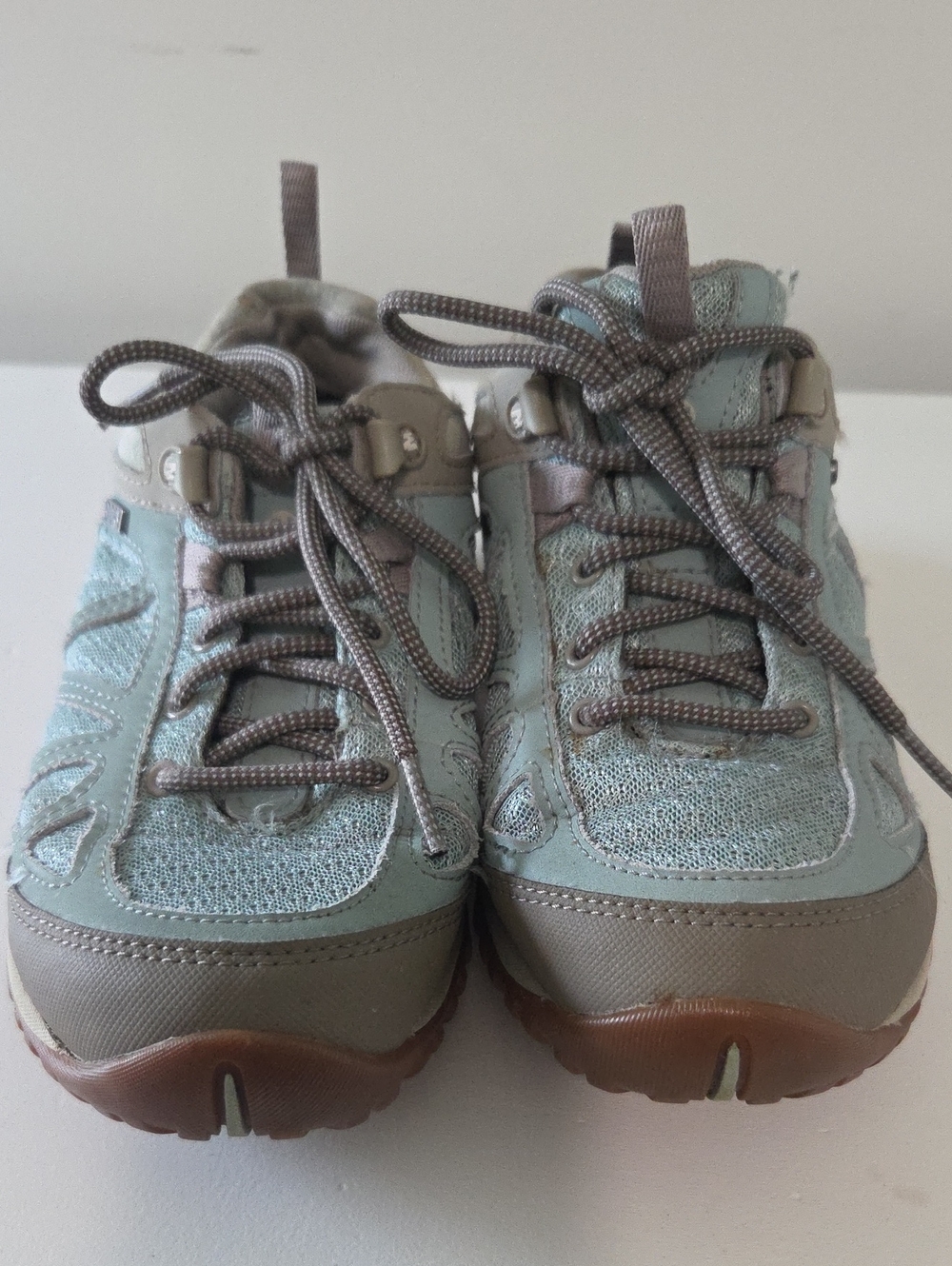 MERRELL SELECT DRY FORM 2 Neutral Gray and Light Blue Lace-Up HIKING Shoes